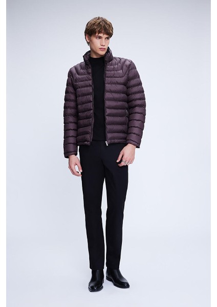 Bordo Regular Fit Hakim Yaka Şişme Mont fiyatları