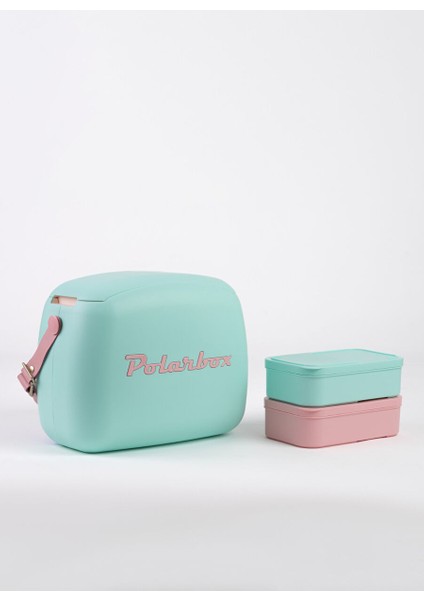 Portatif Soğutucu Cooler Bag Verde Agua - Rosa Pop 6l