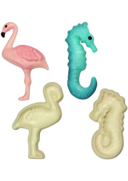 Şeker Hamuru Kalıbı Flamingo Denizatı Kesme Set 2 Li