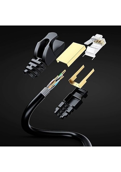 Cat7 Ethernet Patch Adsl Modem Internet Kablosu (Cat7, 10 Metre) modelleri
