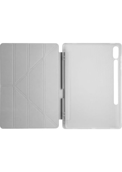 Galaxy Tab S9 Fe PLUS/S10 Plus Kılıf Kalem Bölmeli Trifolding Case X610 X616 X820 X826 X828 Gri fiyatları