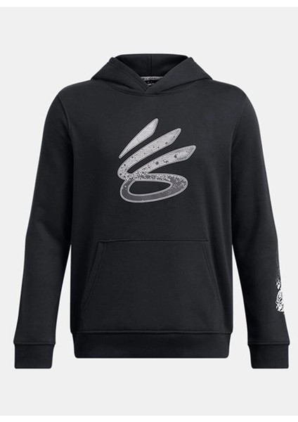 Siyah Kız Çocuk Baskılı Sweatshirt 1387100-001-CURRY Boys Splash Hoodi