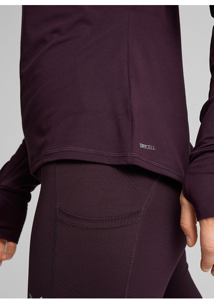 Bordo Kadın Normal Düz T-Shirt 52317044 Run Favorıte 1/4 Zıp W fırsatları
