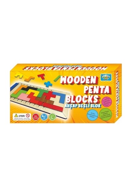 Ahşap Beşli Blok Oyunu