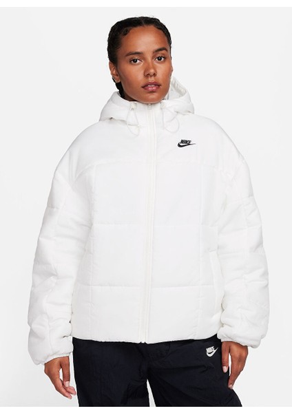 Beyaz Kadın Kapüşon Yaka Mont FB7672-133-W Nsw Esstl Thrmr Clsc P modelleri