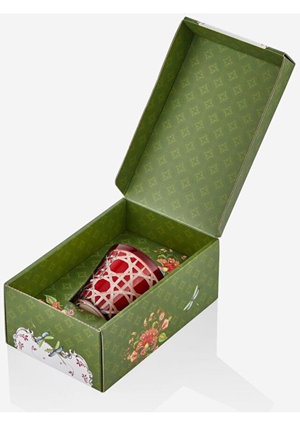 Gloria Cinnamon Kırmızı Cam Mum 10 cm fiyatları