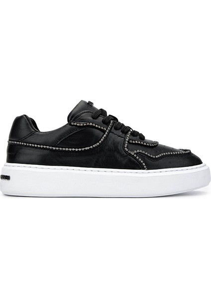 Kadın Hakiki Deri Siyah Deri Sneakers & Spor Ayakkabı