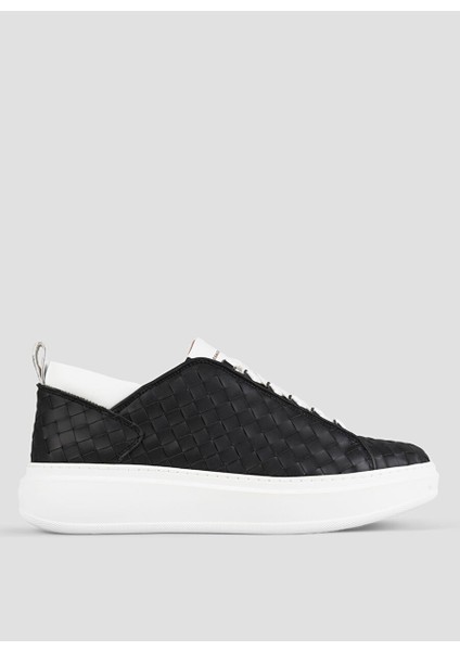 Siyah Erkek Deri Sneaker Wembley