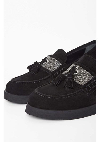 Gri Kadın Süet Loafer 33 67700 Bn Ayk SK23/24 modelleri