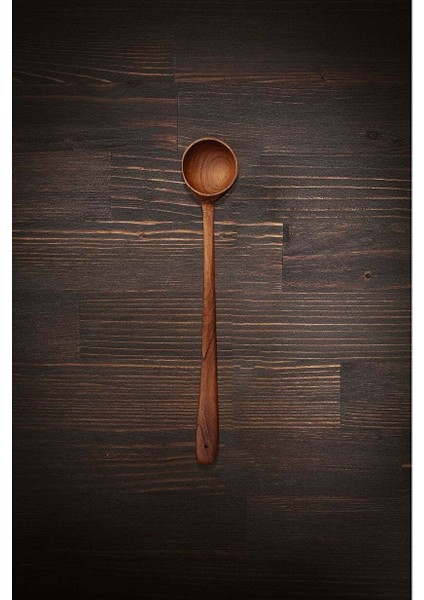 Teak Ahşap Küçük Sos Servis Kaşığı Naturel 22 cm