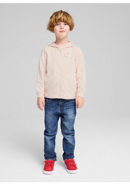 Düz Çocuk Pembe Sweatshırt 68188350-ESS+ Puma Fc Fz Hoodie
