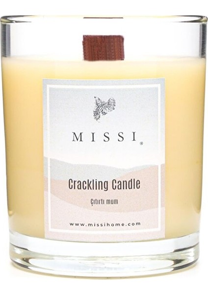 Ahşap Fitilli Black Vanilya Ekru Crackling(Çıtırtılı) Vegan Mum fiyatları