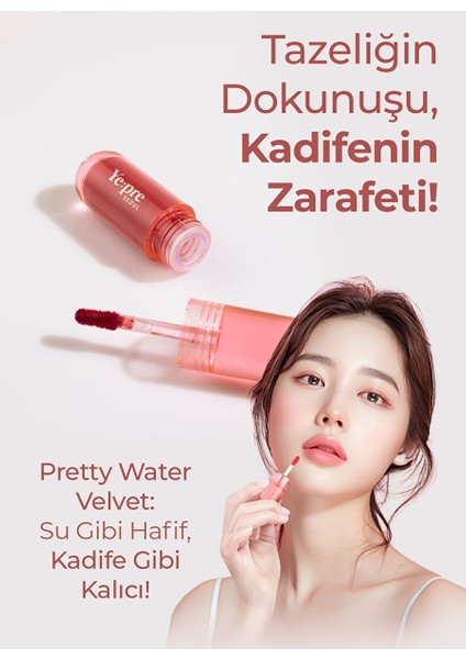 Kadife Dokulu ve Kalıcı Etkili Kore Dudak Tint modelleri