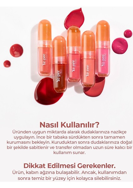 Kadife Dokulu ve Kalıcı Etkili Kore Dudak Tint