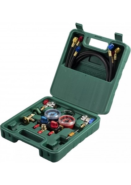HS-M01-134-A 2li Manifold R22/32/410 Hortumlu Adaptörlü Çantalı