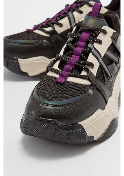 Leona Siyah Mor Kadın Spor Sneakers modelleri