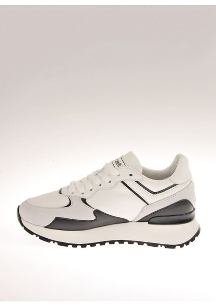 Beyaz-Siyah Kadın Deri Sneaker 20620C fırsatları