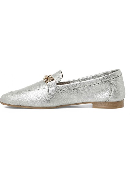 Omerro 5fx Gümüş Kadın Loafer modelleri