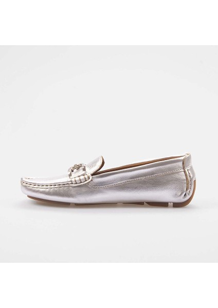 Gümüş Kadın Deri Loafer 241RGK372 7506 fiyatları