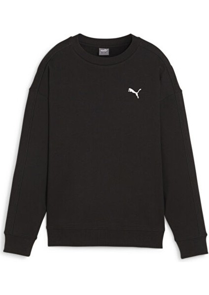 67788601 Her Crew Tr Siyah Kadın Kapüşon Yaka Regular Fit Sweatshirt
