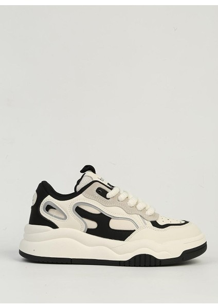 Benetton Beyaz Siyah Kadın Spor Ayakkabı Ithal BNI-11571
