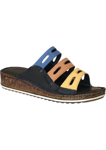 25Y NBL05 Siyah Kadın Hakiki Deri Günlük Terlik