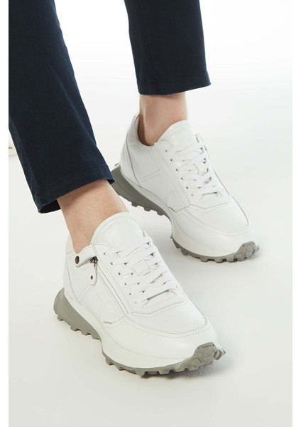 Erkek Hakiki Deri Beyaz Sneakers & Spor Ayakkabı