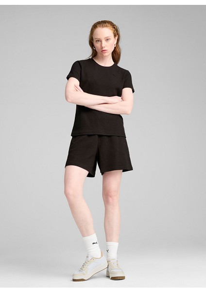 Siyah Kadın Regular Fit T-Shirt 68505301 Her Tee modelleri
