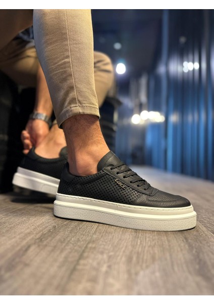 J013 Bağcıklı Ortopedik Taban Erkek Günlük Sneaker Spor Ayakkabı Bt Siyah fiyatları