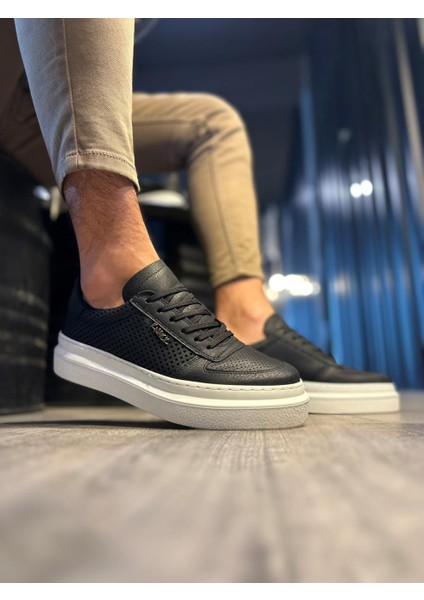 J013 Bağcıklı Ortopedik Taban Erkek Günlük Sneaker Spor Ayakkabı Bt Siyah fırsatları