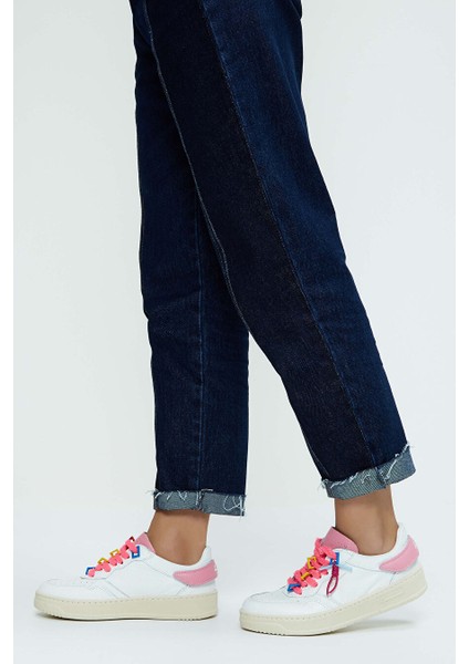 Kadın Hakiki Deri Beyaz/pembe Sneakers & Spor Ayakkabı modelleri