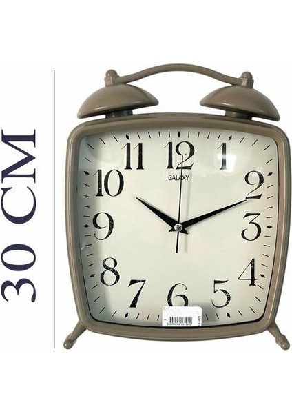 Dekoratif Masa ve Duvar Saati Peter Saat Kum Beji Renk 30 cm modelleri