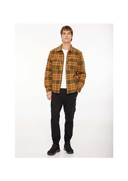Haki Erkek Relaxed Fit Kareli Mont D3WM-MNT6