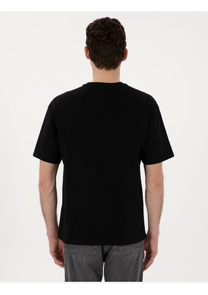Siyah Comfort Fit Tişört indirimleri