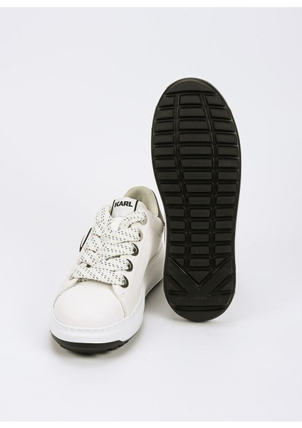 Beyaz-Siyah Kadın Deri Sneaker KL67530 011 fırsatları