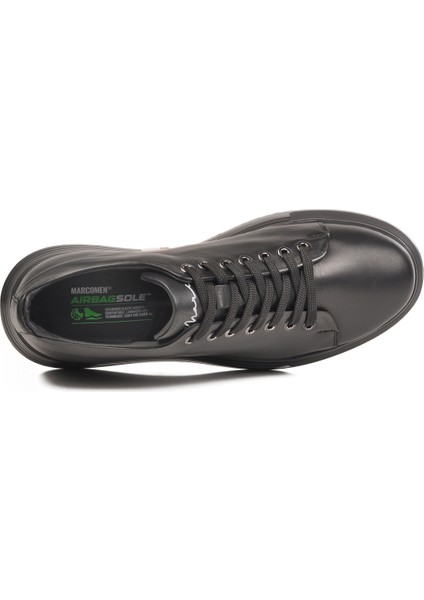 Siyah Hakiki Deri Anatomik Erkek Casual Ayakkabı 152-21032 M fırsatları