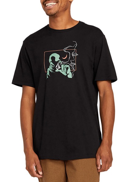 Siyah Erkek T-Shirt A5012305_VOLCOM Skate Vitals Axel 1