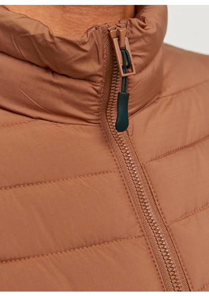 Kahve Erkek Yüksek Yaka Standart Fit Mont Jjestate Packable Puffer Collar Noo fırsatları