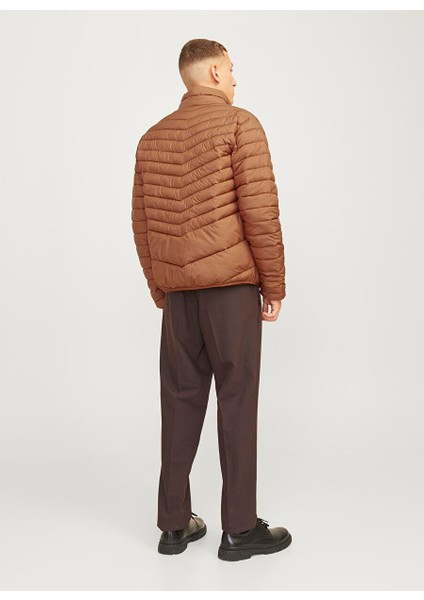 Kahve Erkek Yüksek Yaka Standart Fit Mont Jjestate Packable Puffer Collar Noo indirimleri