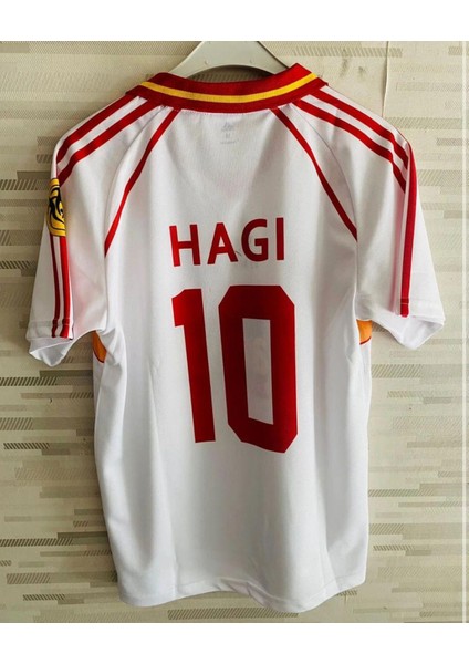 Galatasaray- Efsanê - George-Hagi Retr'o Kısa Kol Yetişkin Futbol Formas