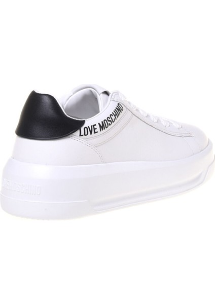 Beyaz Kadın Deri Sneaker JA15525G0M