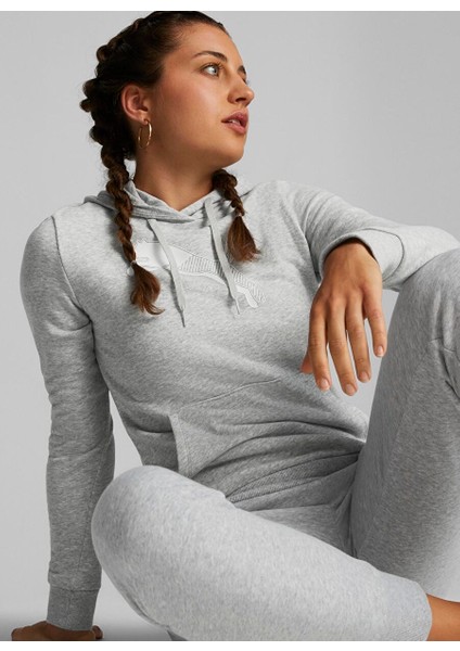 Gri Kadın Kapüşon Normal Düz Sweatshirt 67000904 Puma Power Graphic Hoodie fiyatları