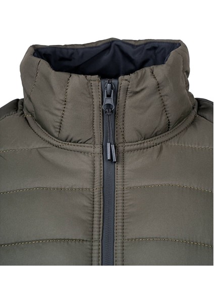 Haki Regular Fit Hakim Yaka Şişme Mont modelleri