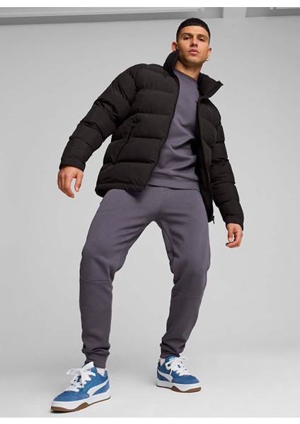 Siyah Erkek Fermuarlı Normal Düz Mont 62646901 Mono Jacket