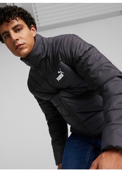 Siyah Erkek Dik Yaka Mont 84934901-ESS+ Padded Jacket