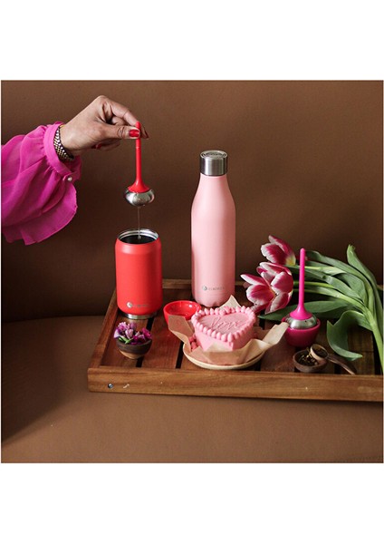 Isı Yalıtımlı Çelik Termos 500ML Pembe indirimleri