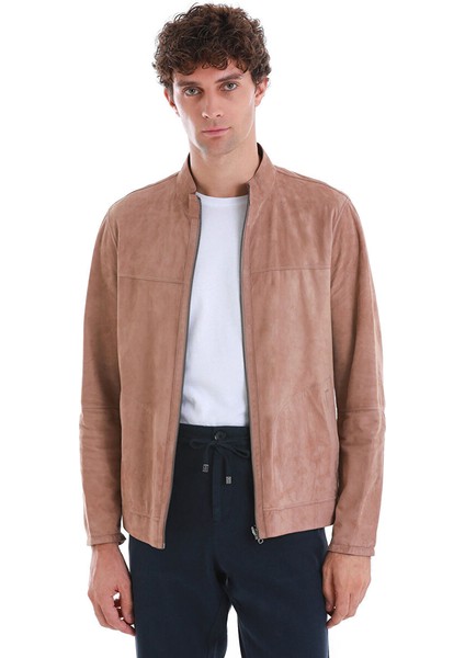Bej Slim Fit 100% Deri Hakim Yaka Çift Taraflı Deri-Süet Mont indirimleri