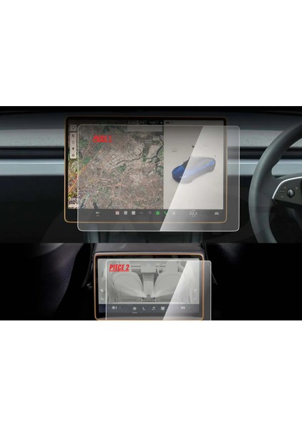 Tesla Model Y Juniper Multimedya ve Arka Ekran Set Nano Ekran Koruyucu