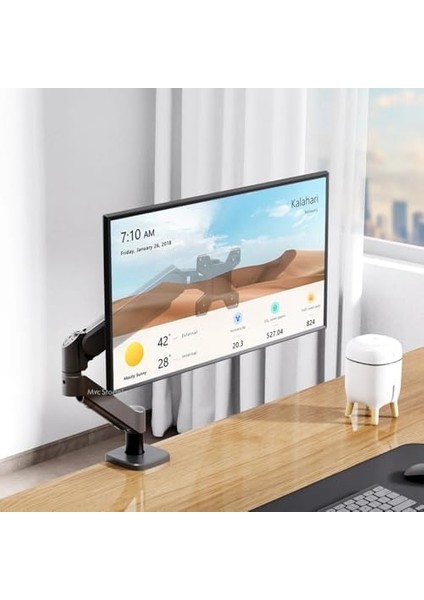 Monitör Kolu Yaylı Tek Kollu Monitör Standı Tutucu 13 32 Masaüstü Monitör Kol Aparatı Siyah fiyatları