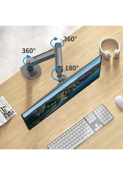 Monitör Kolu Yaylı Tek Kollu Monitör Standı Tutucu 13 32 Masaüstü Monitör Kol Aparatı Siyah modelleri